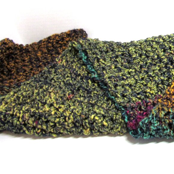 MultiColor Rainbow Scarf 122"x5", Extra Long Chunky Handmade Crochet Knit NWT - Picture 10 of 12